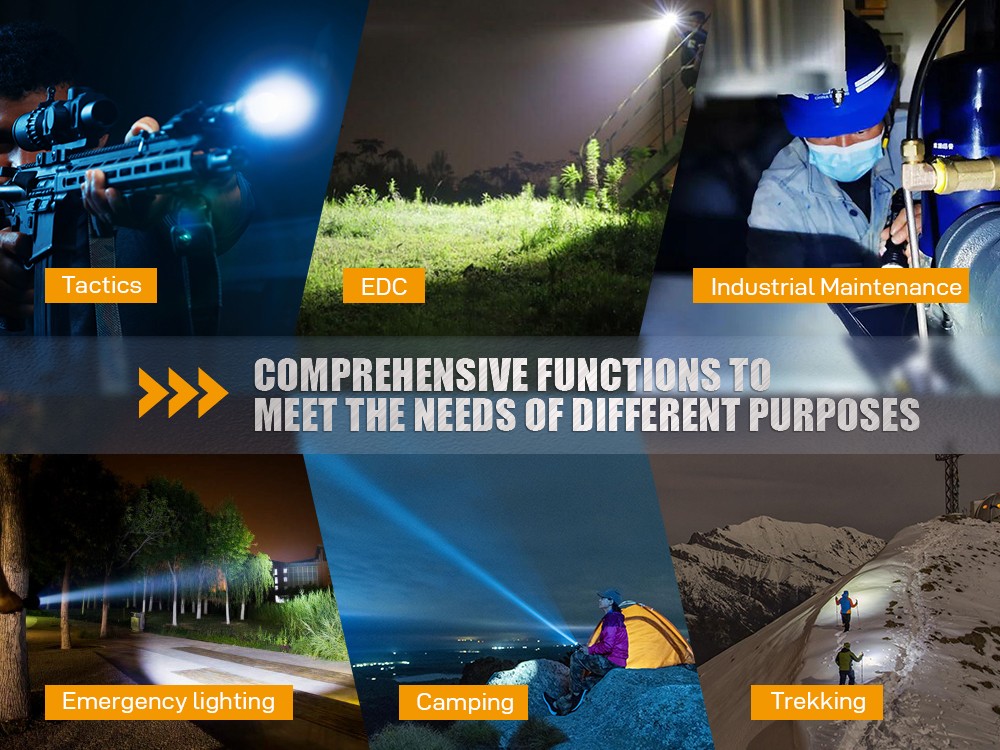 Brinyte PT16 2000 Tactical flashlight Comprehensive functions to meet the needs of different purposes