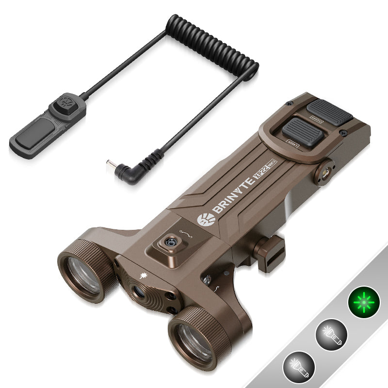Brinyte XP22MK3: Low-Profile Rifle Weapon Light & Green Laser Combo