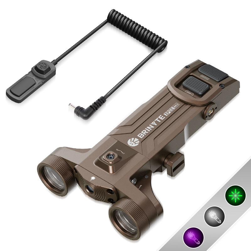 Brinyte XP22MK3: Low-Profile Rifle Weapon Light & Green Laser Combo