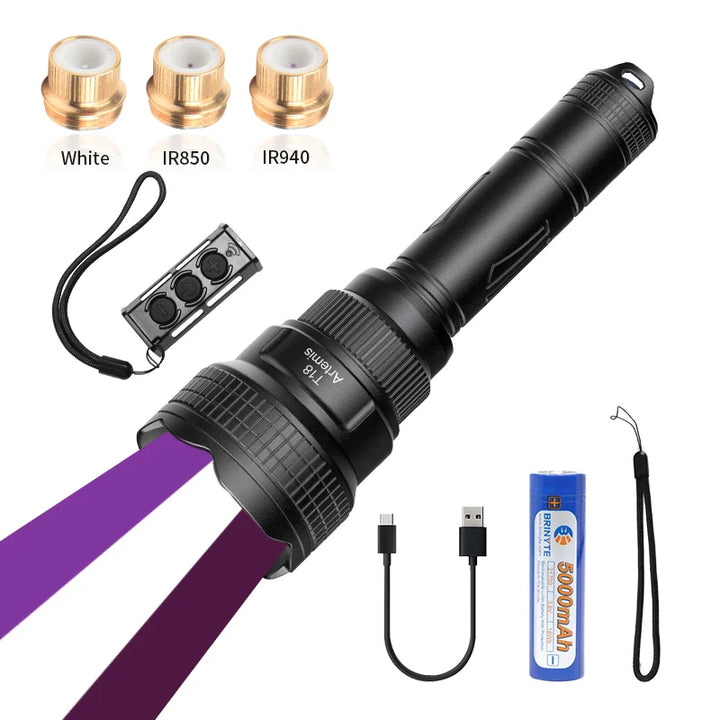 Zoomable Multicolor Hunting Flashlight for Hog & Predator Night