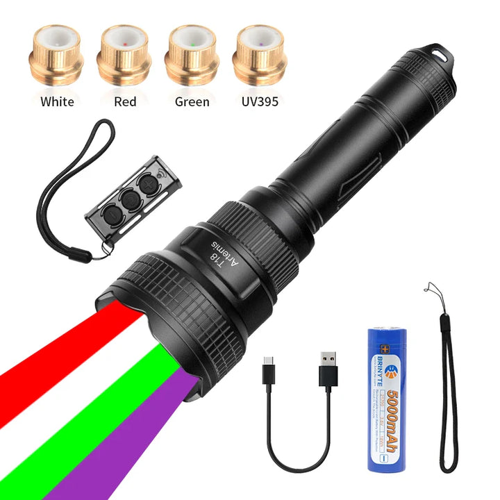 Zoomable Multicolor Hunting Flashlight for Hog & Predator Night